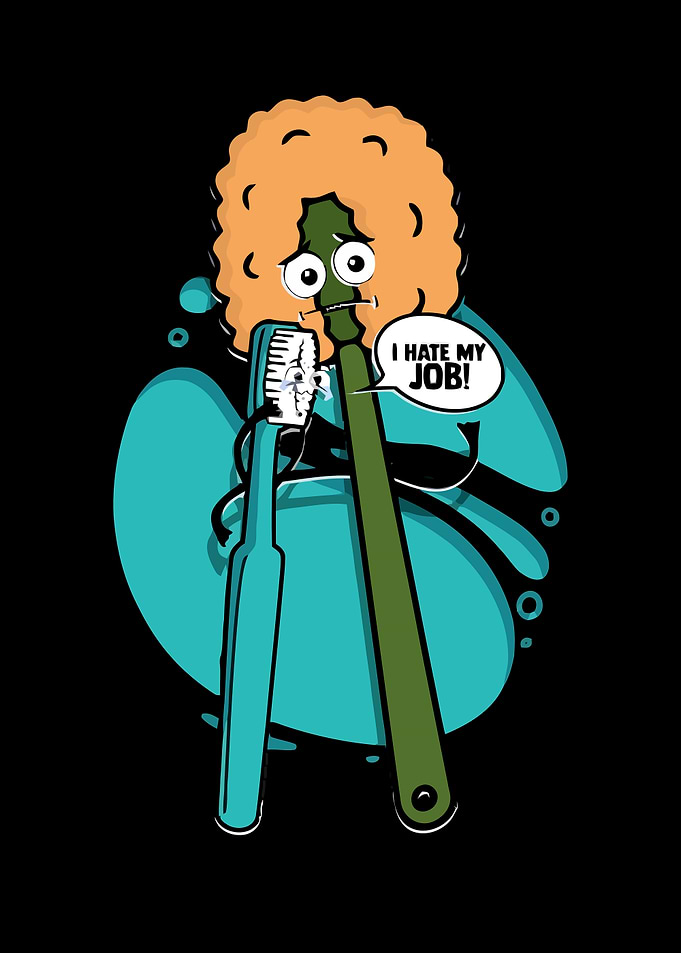 Toothbrushes with Feelings Cartoon