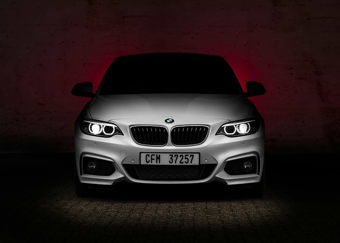 BMW Front View in Dark Setting