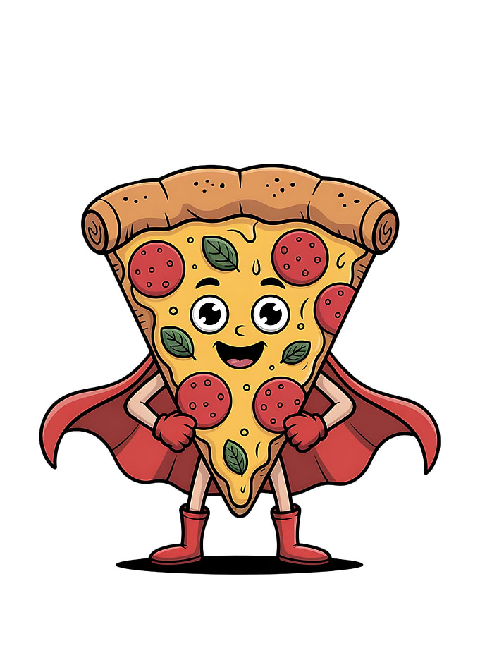 Funny Pizza Design for
