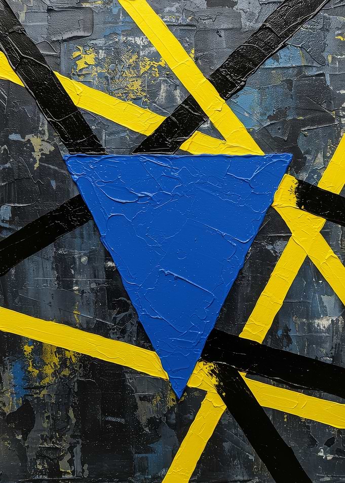 Abstract Triangle Painting with Lines