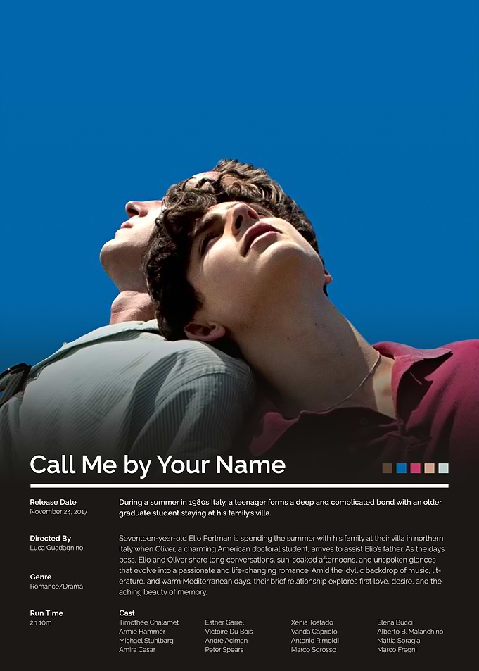 Call Me by Your Name Movie Poster