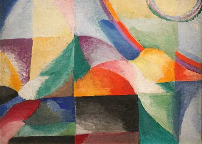 Abstract Color Block Painting