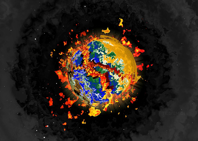 'Exploding Planet' Fractal Art