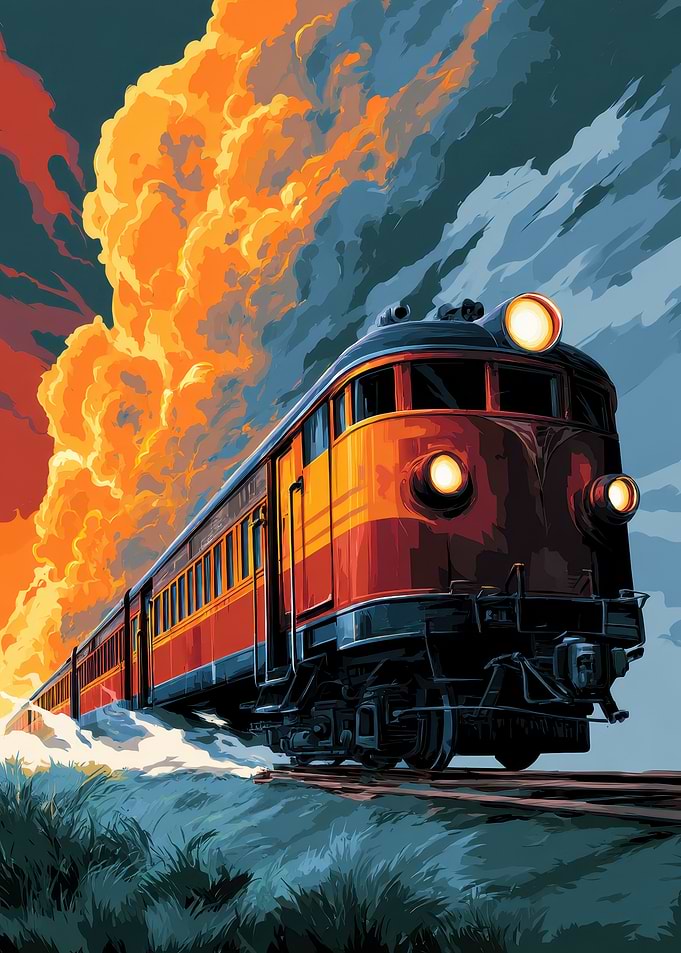 Vintage Train Journey