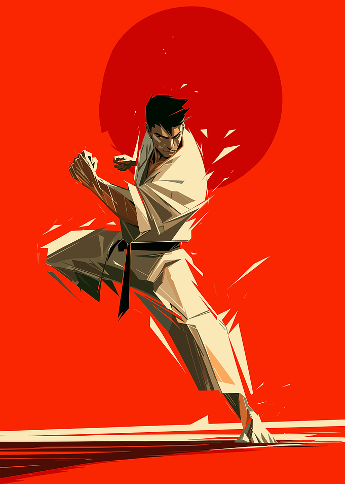 Karate Master in Action