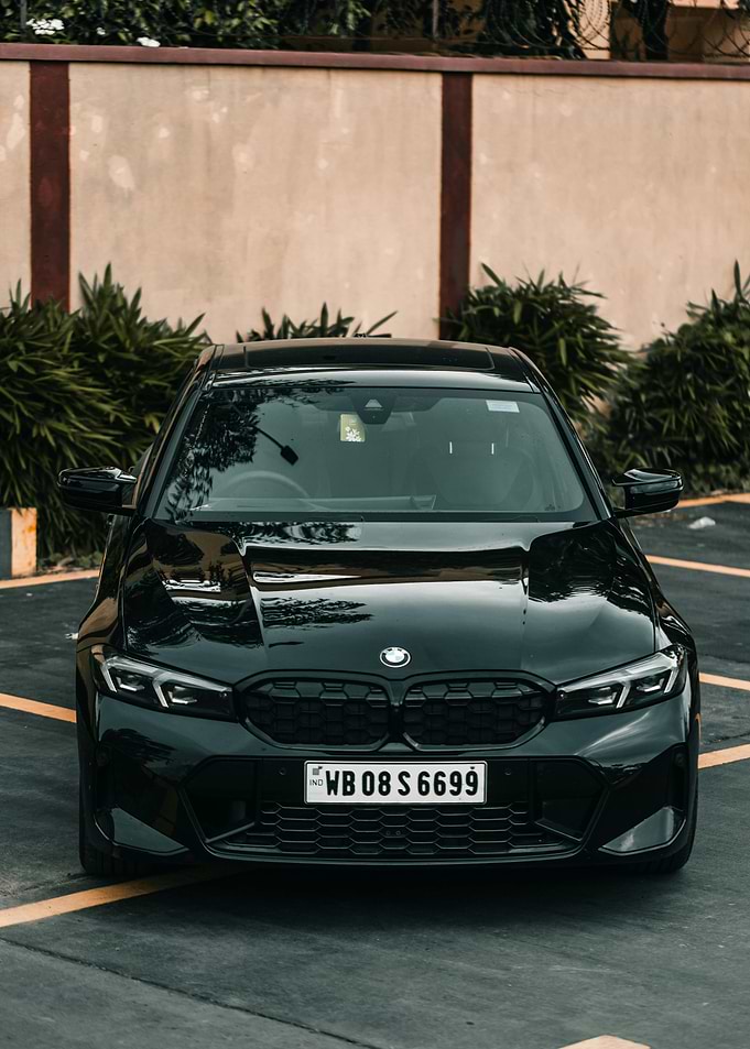 Sleek Black BMW Car Portrait