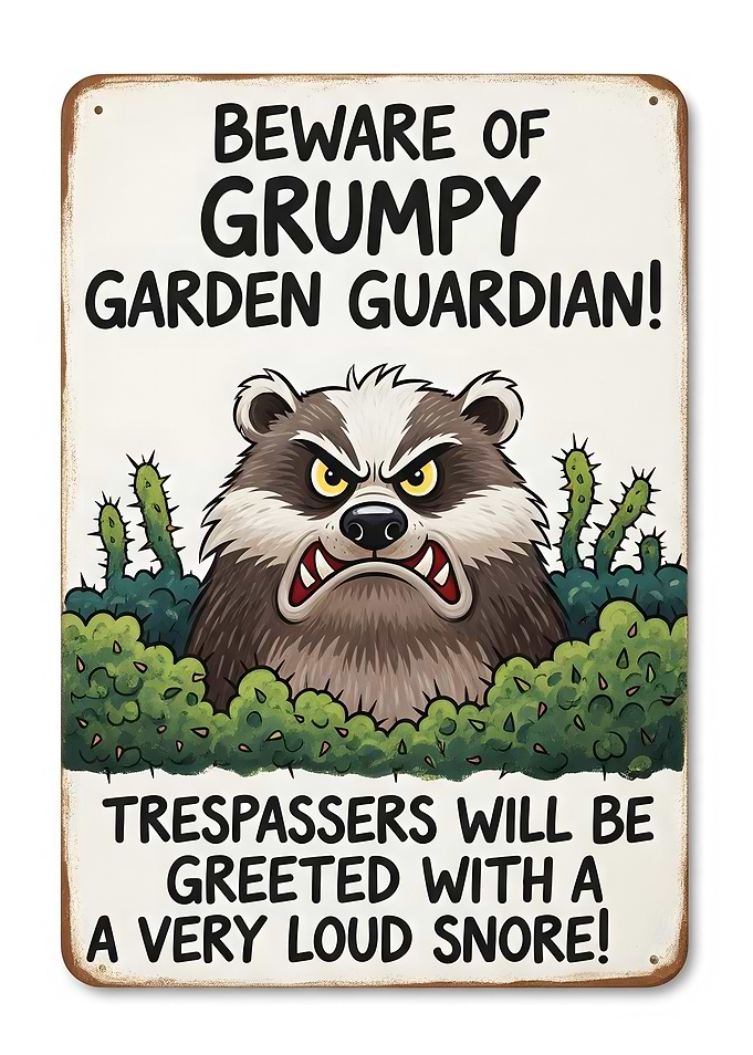 Grumpy Garden Guardian Sign