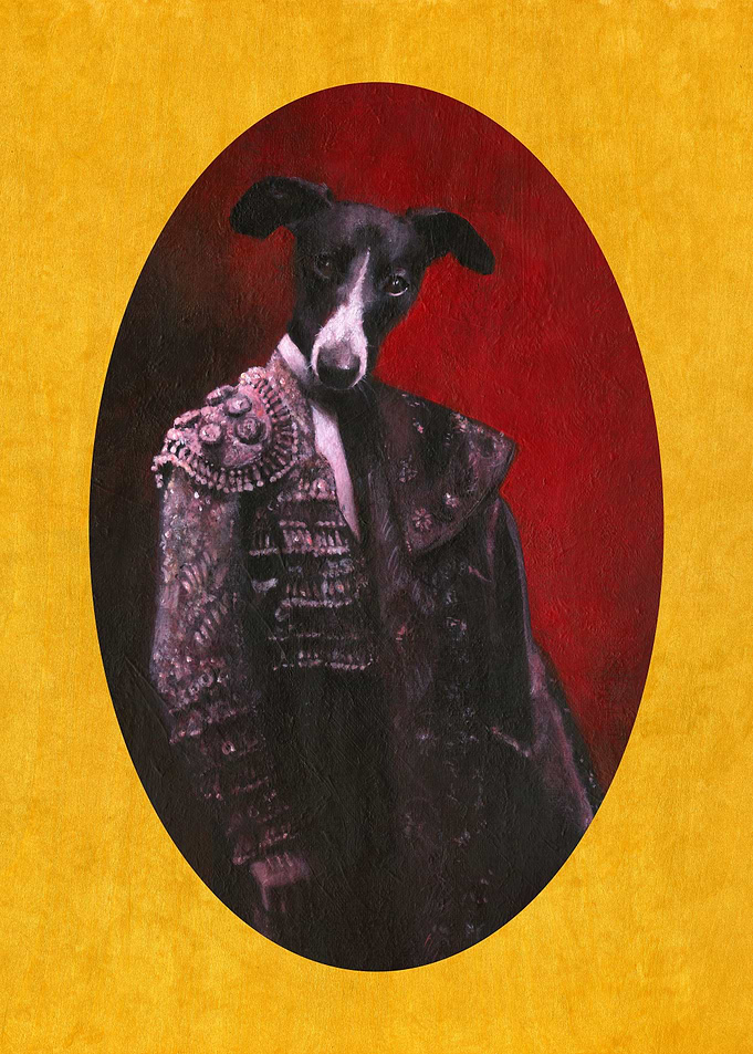 Whippet Matador On Gold