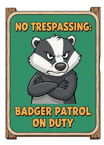No Trespassing: Badger Patrol On Duty