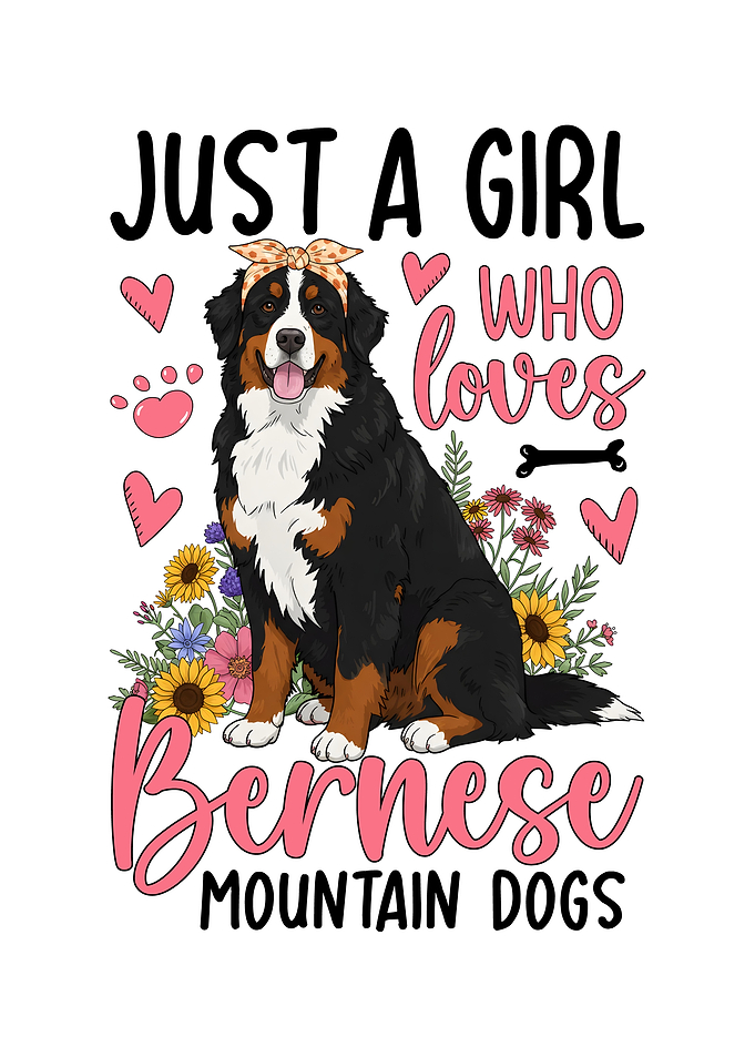 Bernese Mountain Dog Girl Design
