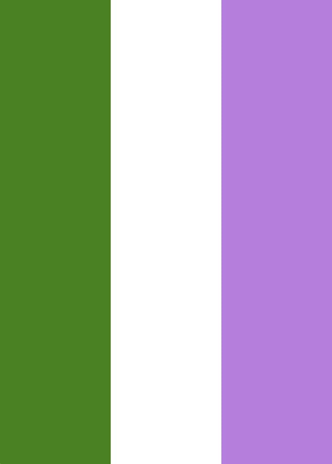 Vertical Green, White, and Purple Stripes