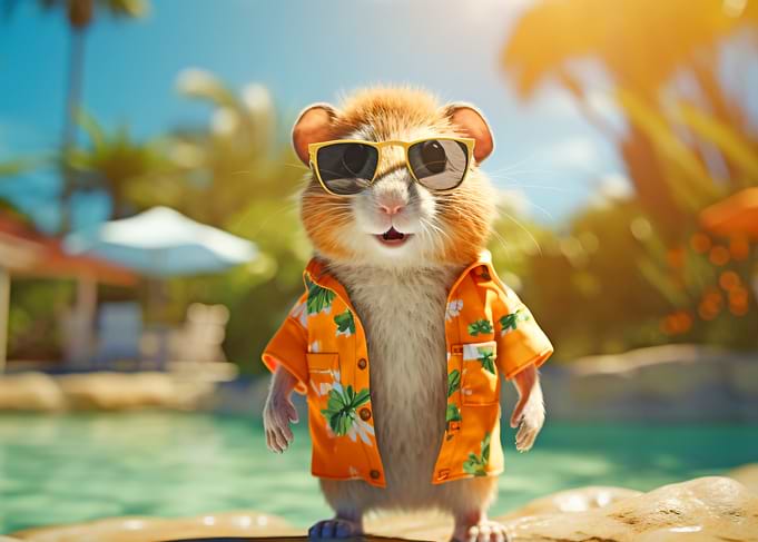 Hamster on Vacation