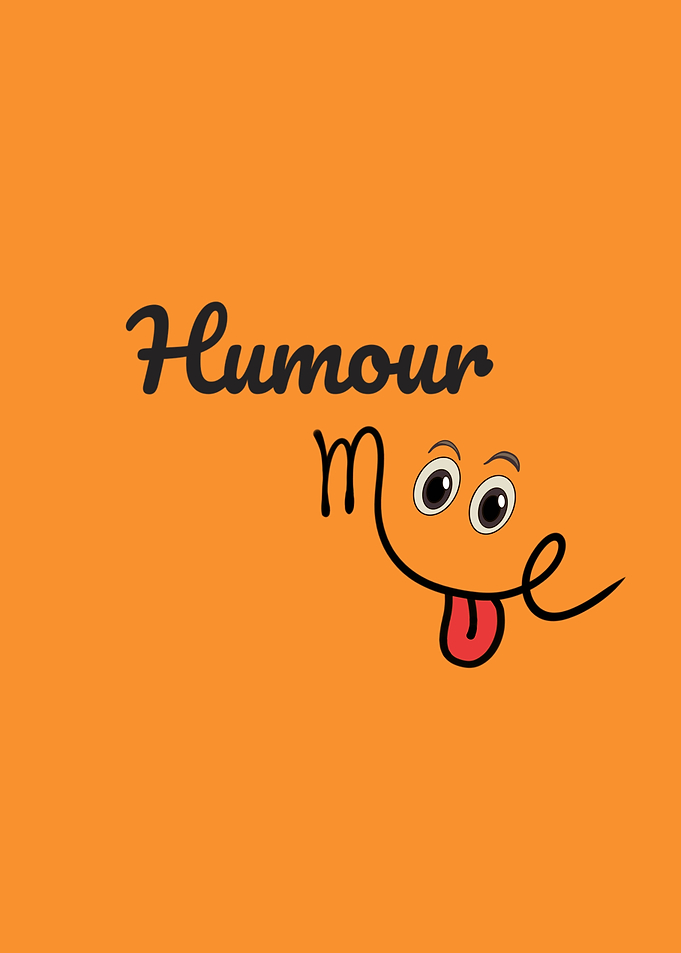 Humour Me Cartoon Face in Orange