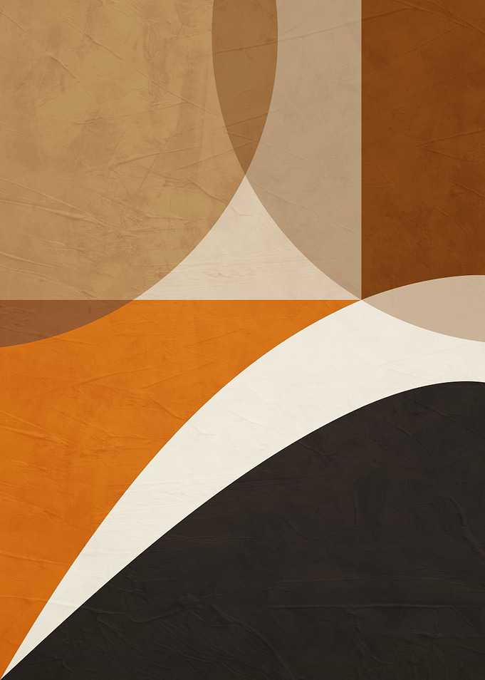 Abstract Geometric Shapes in Earth Tones