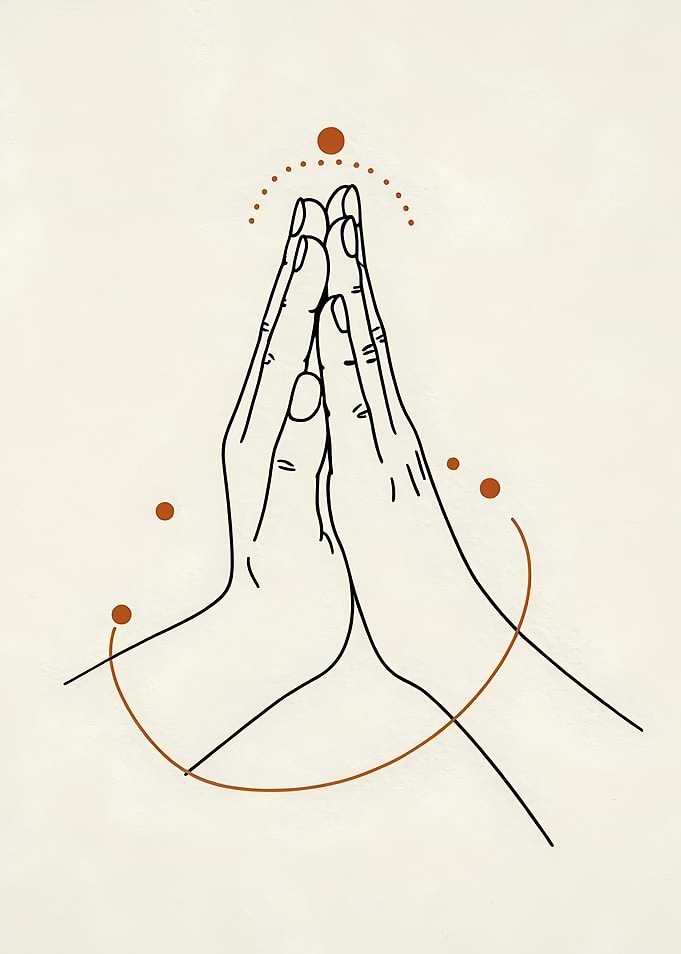 Minimalist Hands Line Art