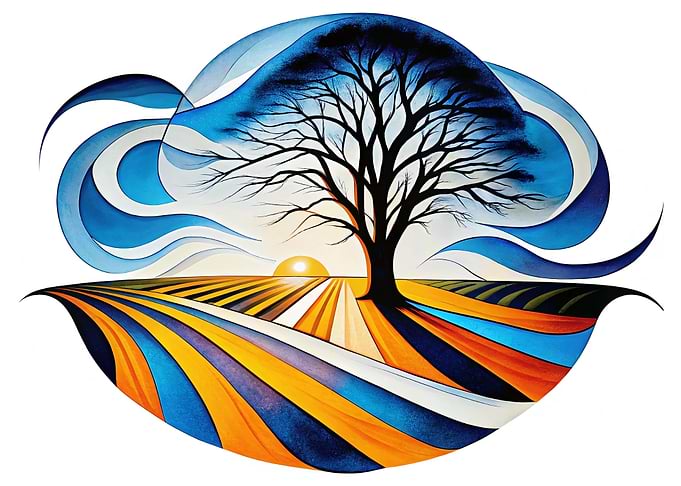 Abstract Tree of Life Landscape