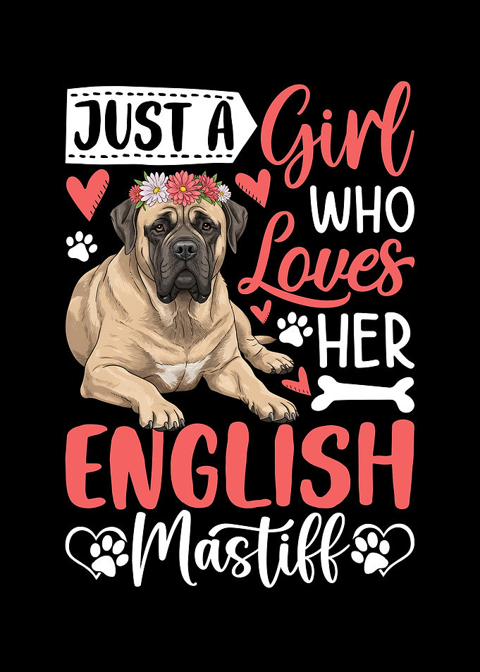 English Mastiff Girl Love Design