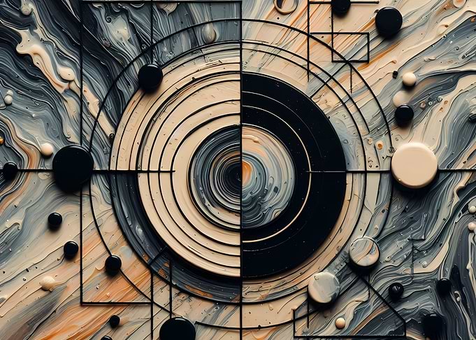 Abstract Geometric Swirl with Spheres