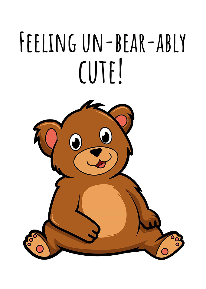 Un-bear-ably Cute Cartoon Bear