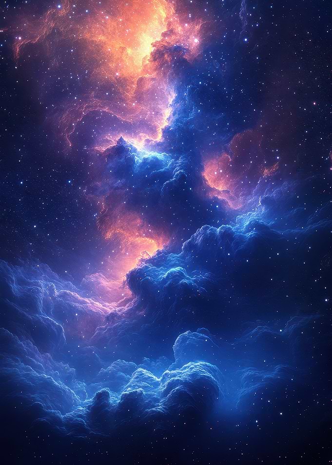 Nebula Cloudscape with Stars