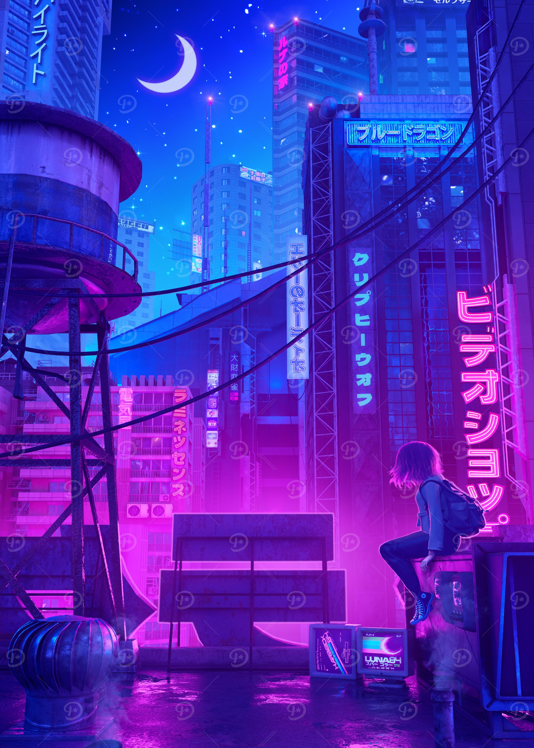 Neon Seclusion Cyberpunk Cityscape