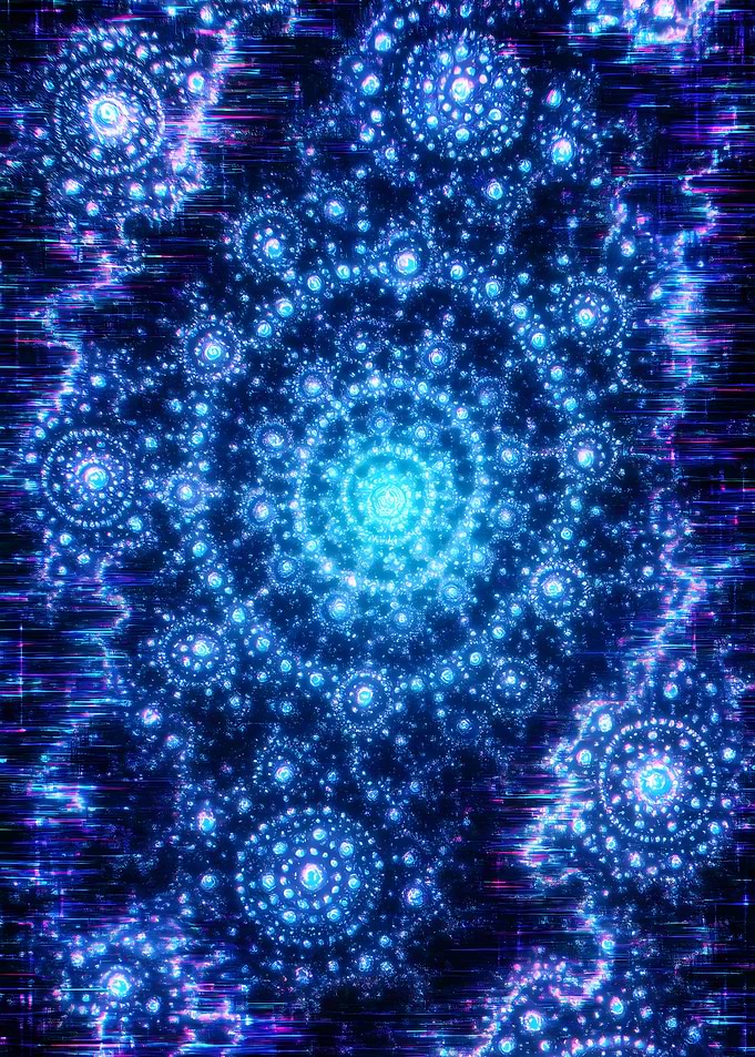 Blue Fractal Pattern