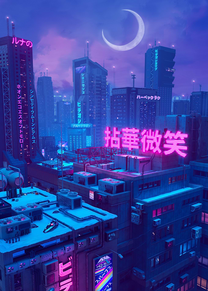 Electric Dreamscape Cyberpunk Cityscape