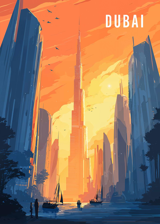 Dubai Skyline Illustration