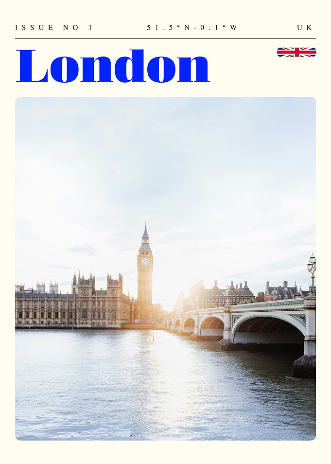 London England Travel Art Poster