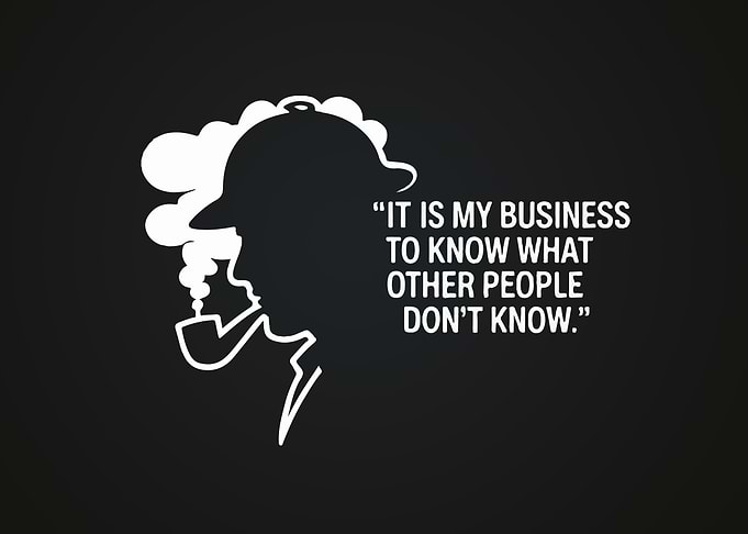Sherlock Holmes Quote Silhouette