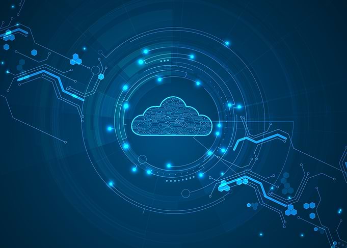 Blue Cloud Technology Background