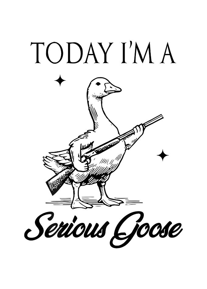 Serious Goose with a Gun
