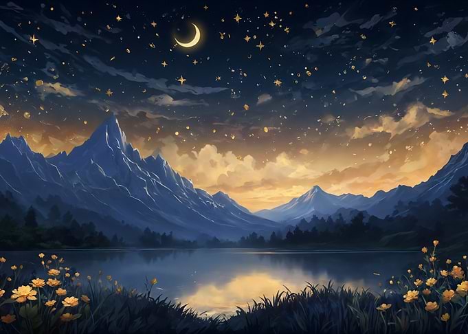 Starlit Cascade