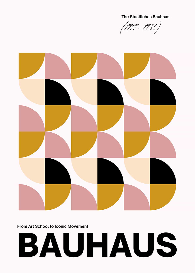 Bauhaus Geometric Art Poster