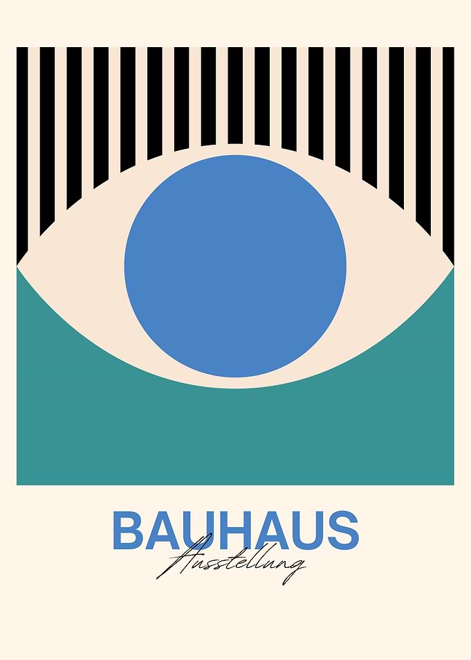 Bauhaus Ausstellung Abstract Art Poster
