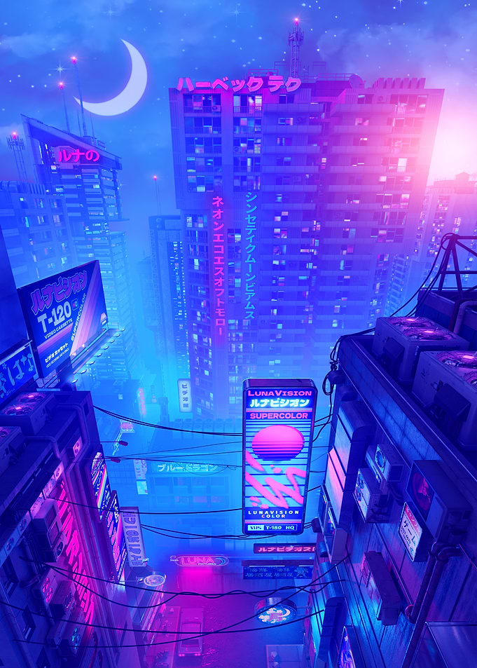 Luminous Nights Cyberpunk Cityscape