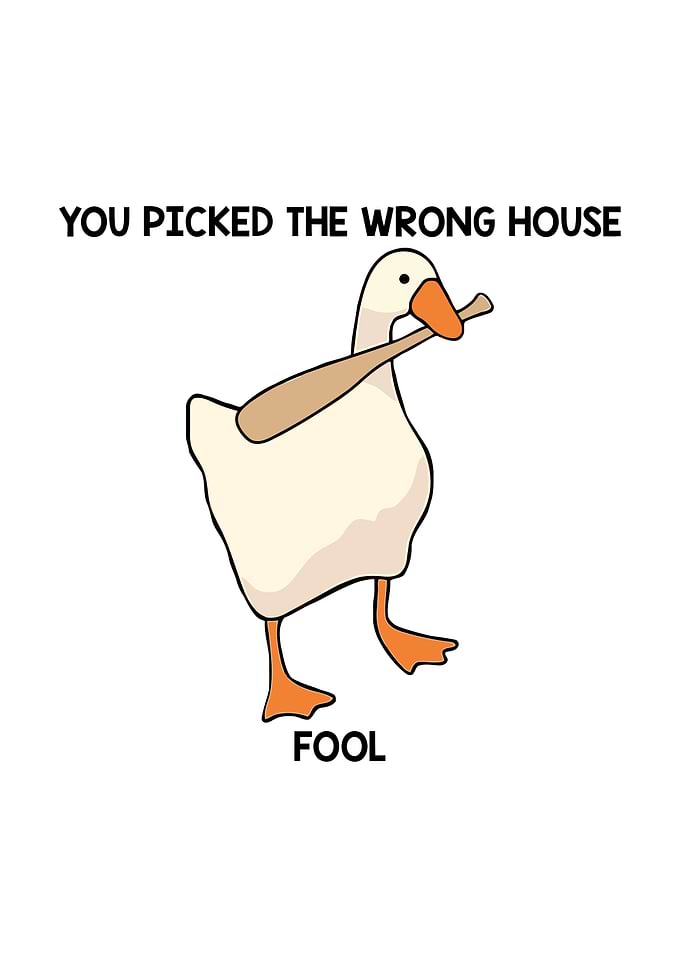 Goose with Baseball Bat