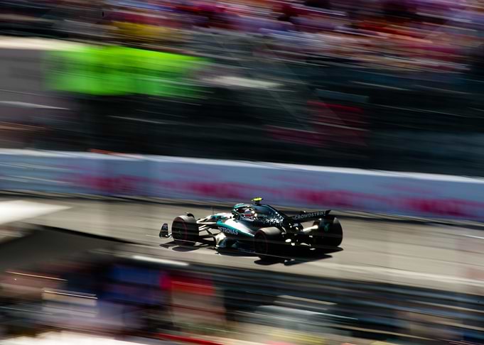 Kimi Antonelli Formula 1 racing car in motion