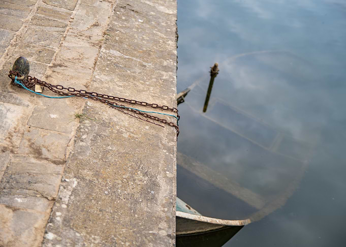 Sunken Boat and Stone Dock
