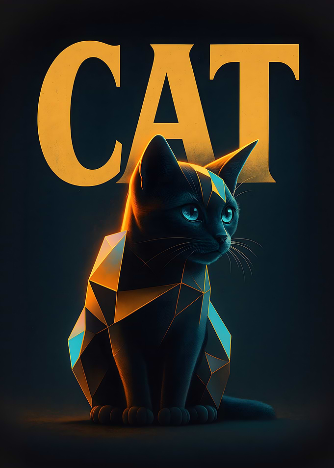 Geometric Cat Portrait
