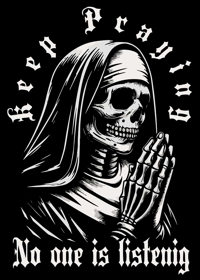 Praying Skeleton Nun - No One Listens