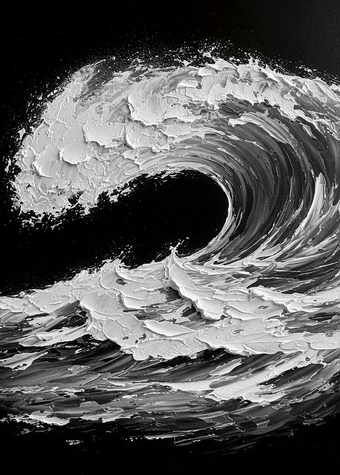 Monochrome Wave Painting