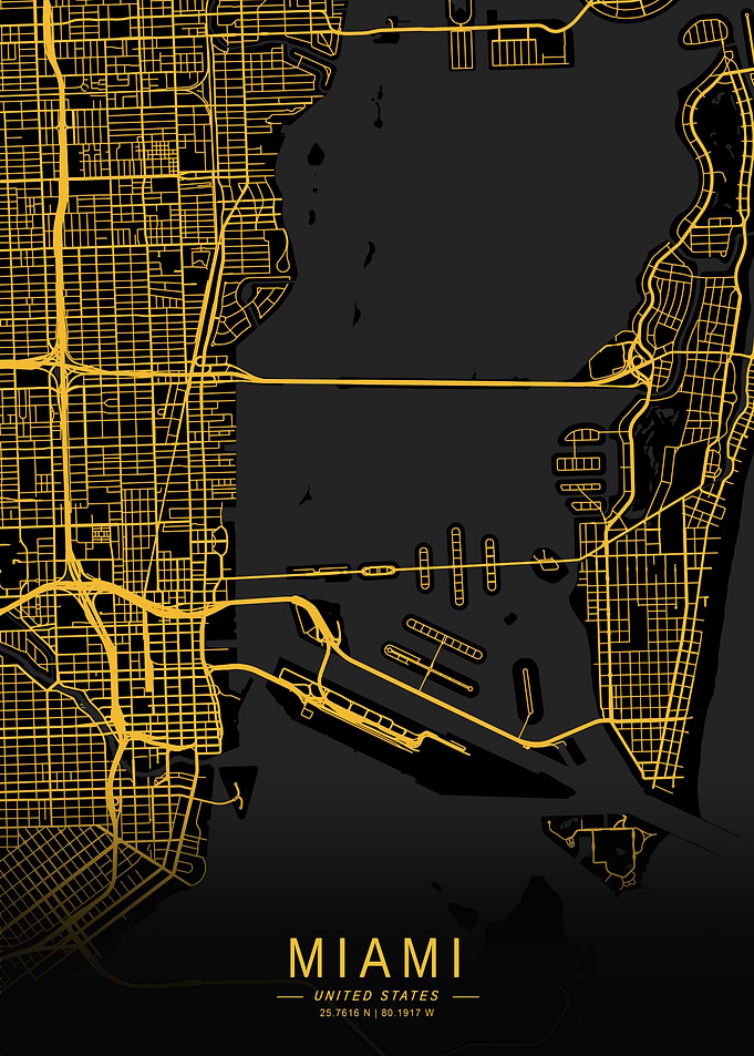 Golden Miami City Map