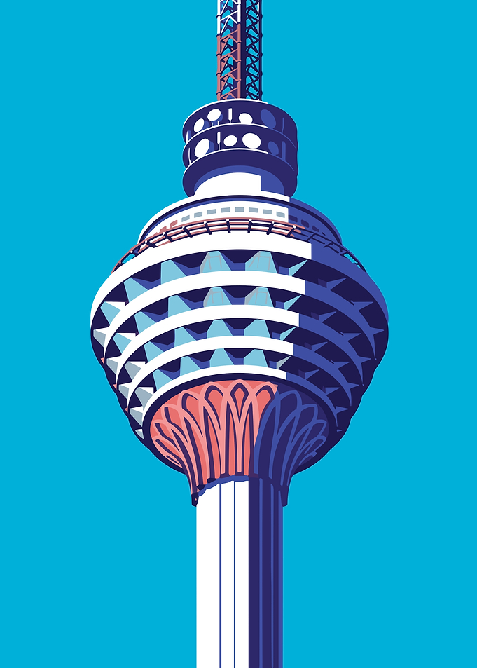 Kuala Lumpur Tower Illustration