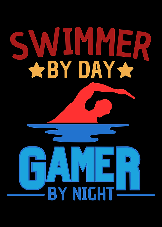 Funny Swimmer Gamer Quote