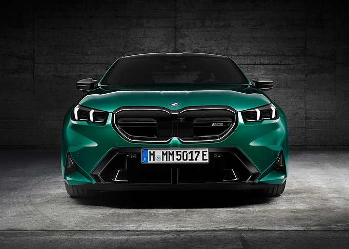 Green BMW XM Front View