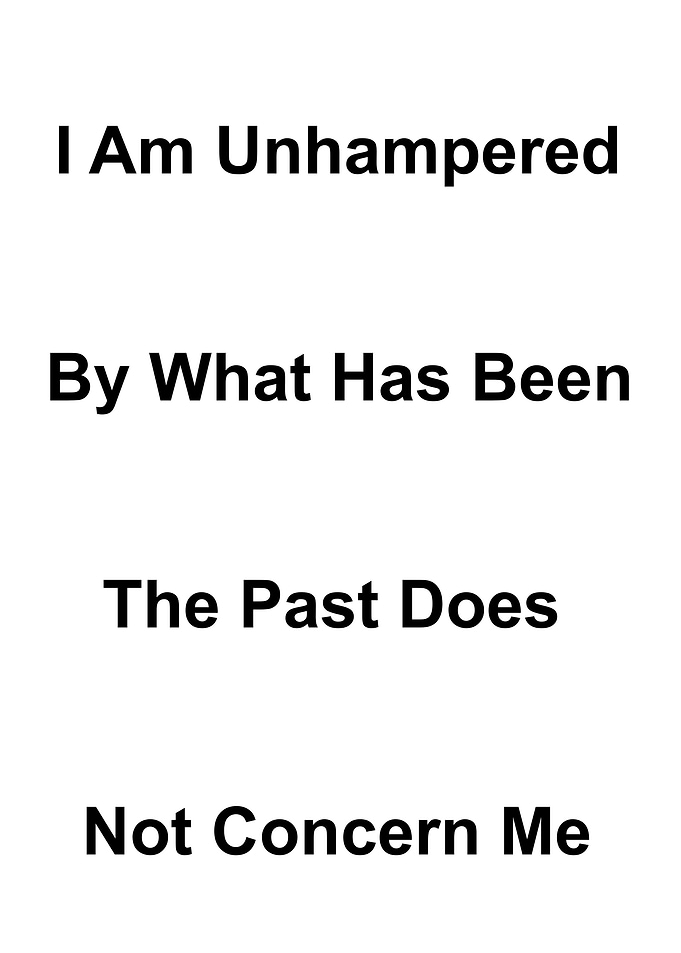 I Am Unhampered Text Art