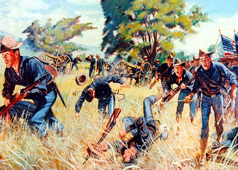 Battle of Gettysburg, July 1863 — metal poster wall art