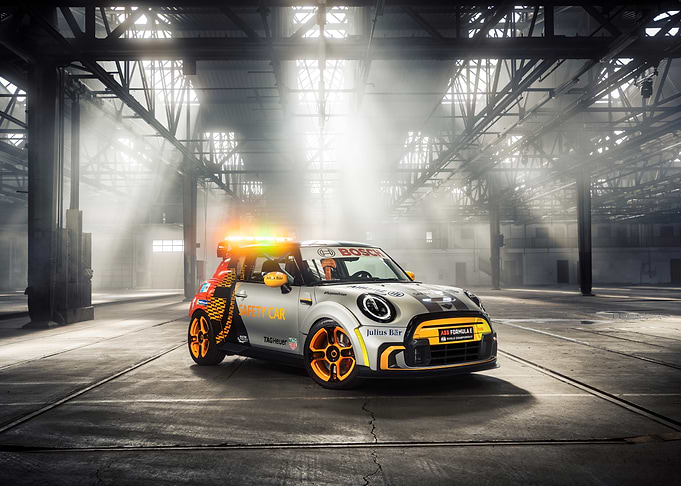 Mini Cooper Safety Car in Warehouse