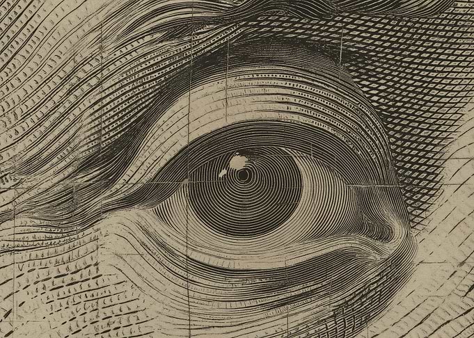 Engraved Eye Close-Up